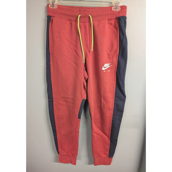 Men's Rust Blue Nike Air Color Block Fleece Sweatpants Joggers Medium DD6348-661 - Picture 1 of 3